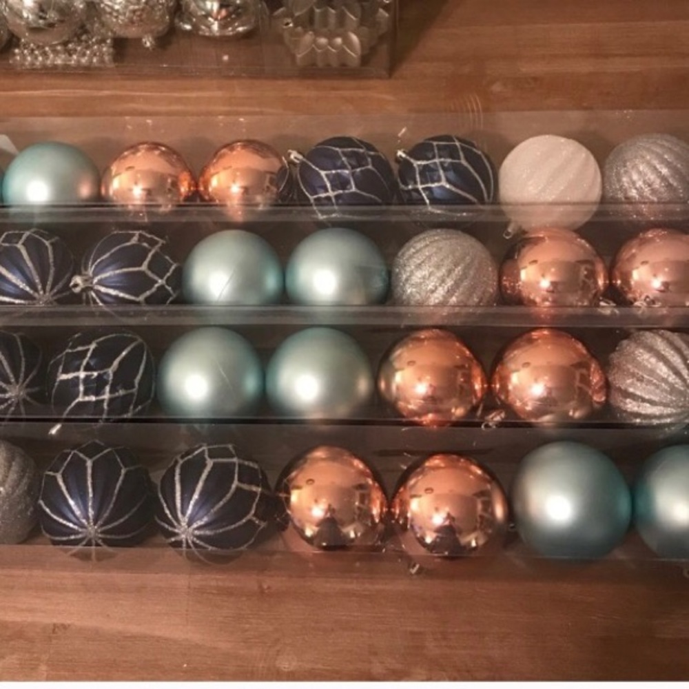 Target Silver and Rose Gold Theme Ornaments