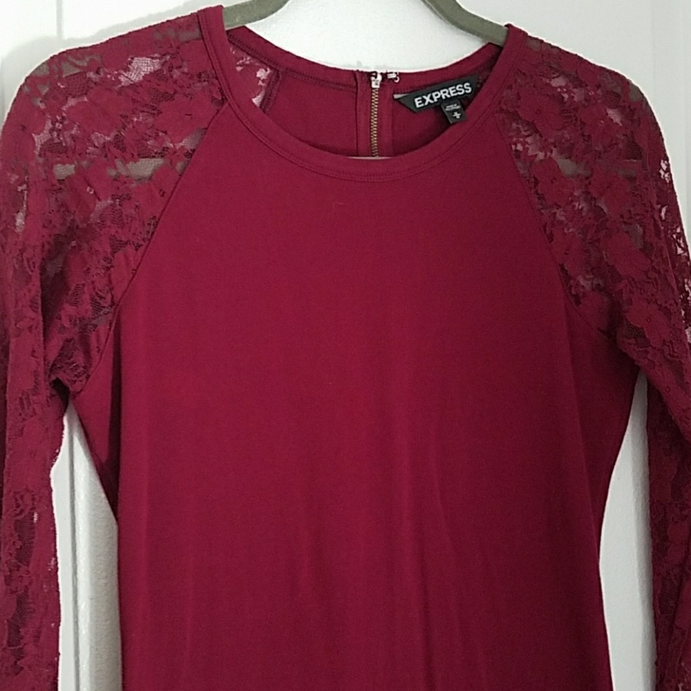 Express lace sleeve bodycon size medium