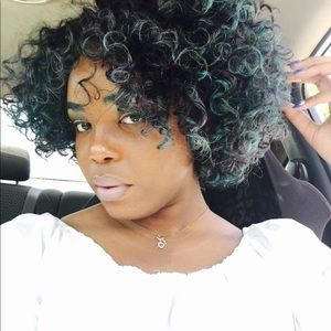 Unique blue, purple wig