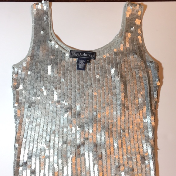 Burberry Tops - BURBERRY Matte Sequined Shell VINTAGE 1990's