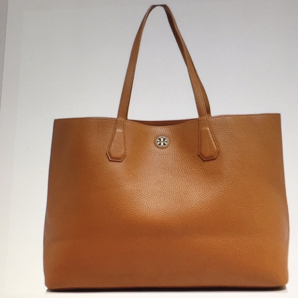 ❌SOLD❌ Tory Burch Perry tote in Bark Leather NWT - Picture 1 of 8