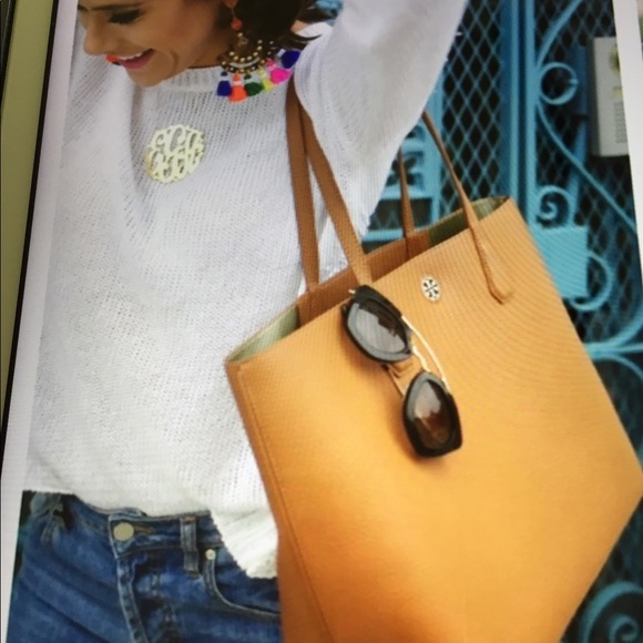 ❌SOLD❌ Tory Burch Perry tote in Bark Leather NWT - Picture 3 of 8
