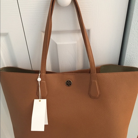 ❌SOLD❌ Tory Burch Perry tote in Bark Leather NWT - Picture 7 of 8