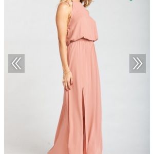 Show Me Your MuMu Maxi in the Heather Halter Dress