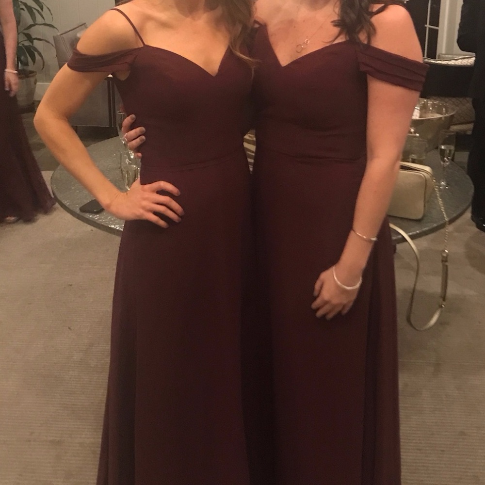 Wine Colored Floor Length Gown