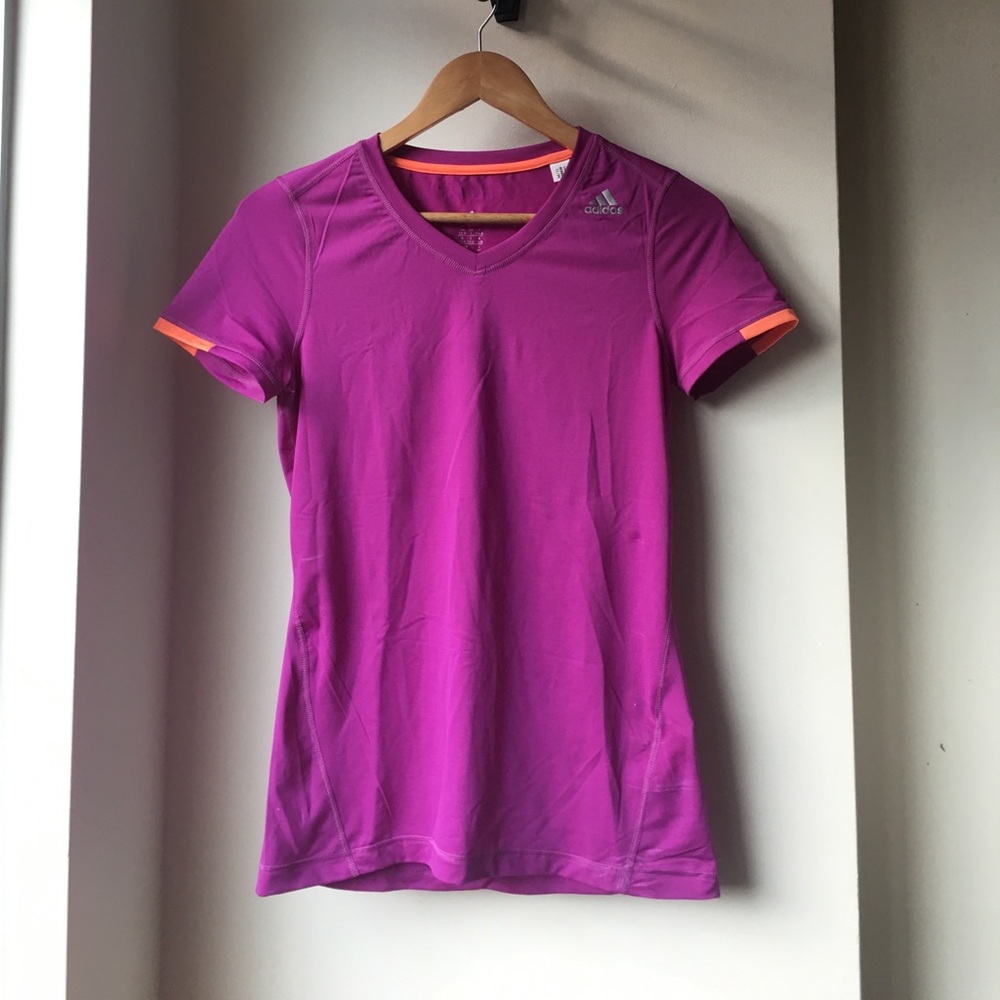 Adidas techfit magenta workout shirt S