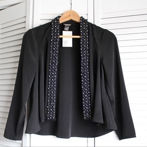 H&M Black Beaded Cardigan