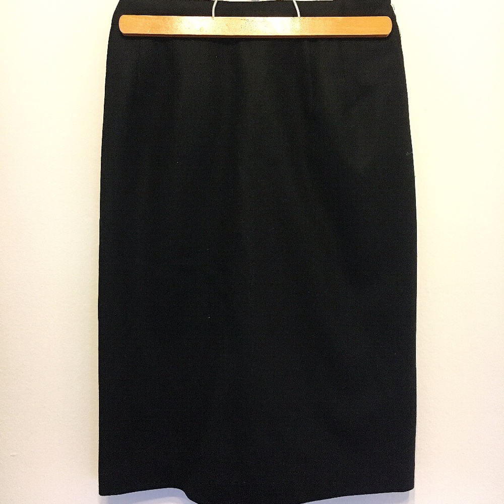 Vintage | Sag Harbor Black Wool Pencil Skirt