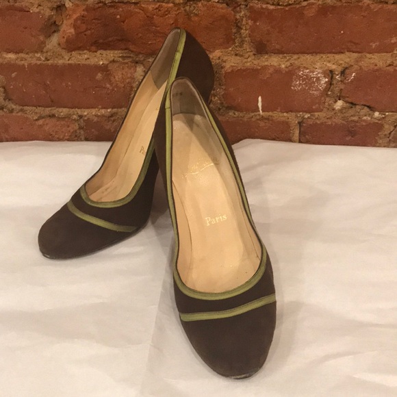 Christian Louboutin Shoes - Christian Louboutin brown suede vintage pumps