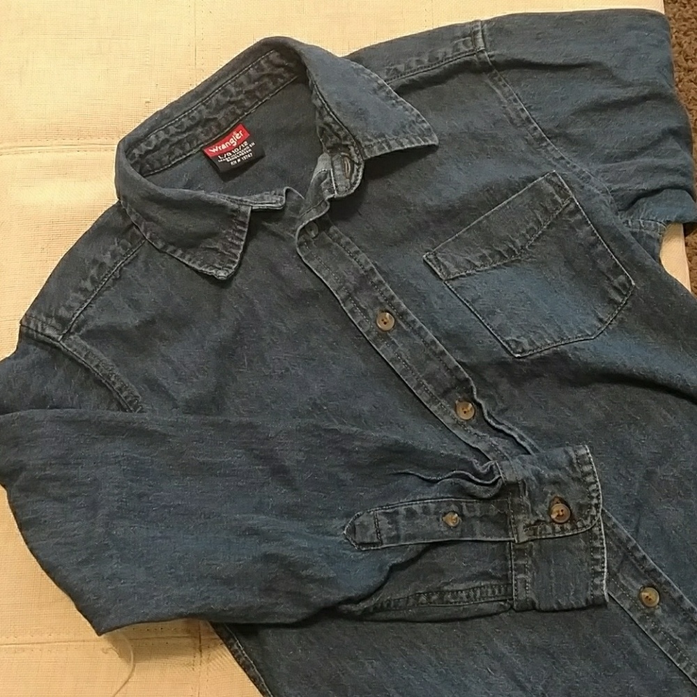 Boys youth wrangler denim shirt