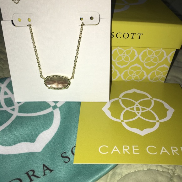 SOLD Kendra Scott Elisa Gold necklace/Brown Pearl - Picture 2 of 4