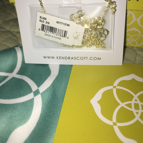 SOLD Kendra Scott Elisa Gold necklace/Brown Pearl - Picture 4 of 4