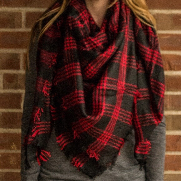 Kyoot Klothing Accessories - ✨New! Winter Wonder Plaid Knit Blanket Scarf