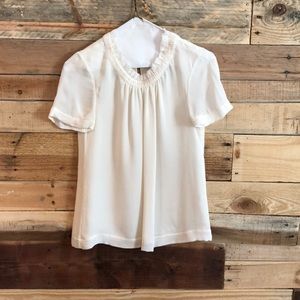 Jcrew Silk White Top