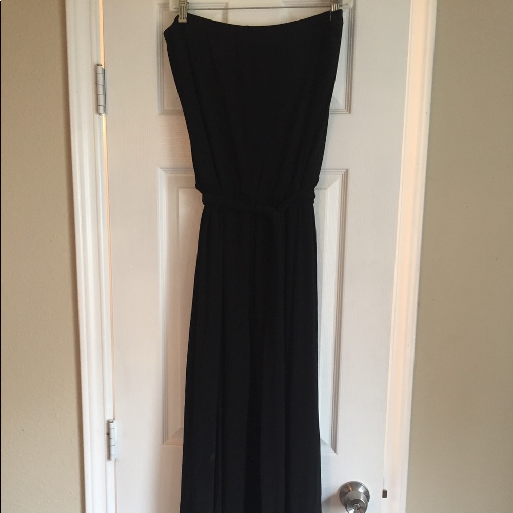 Lane Bryant black romper with waist tie
