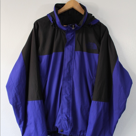 north face purple and black jacket