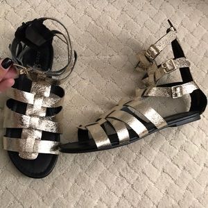 Rock & Republic gold gladiator sandals
