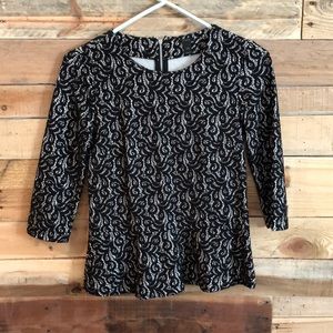 Jcrew Lace Peplum Top