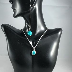 .925 Sterling Silver Earrings & Necklace A-12-05