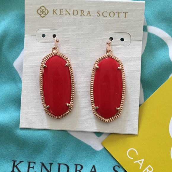 NWOT Kendra Scott Rose Gold Elle Earrings - Picture 3 of 3