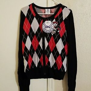 NWT DC women's Harley Quinn cardigan
