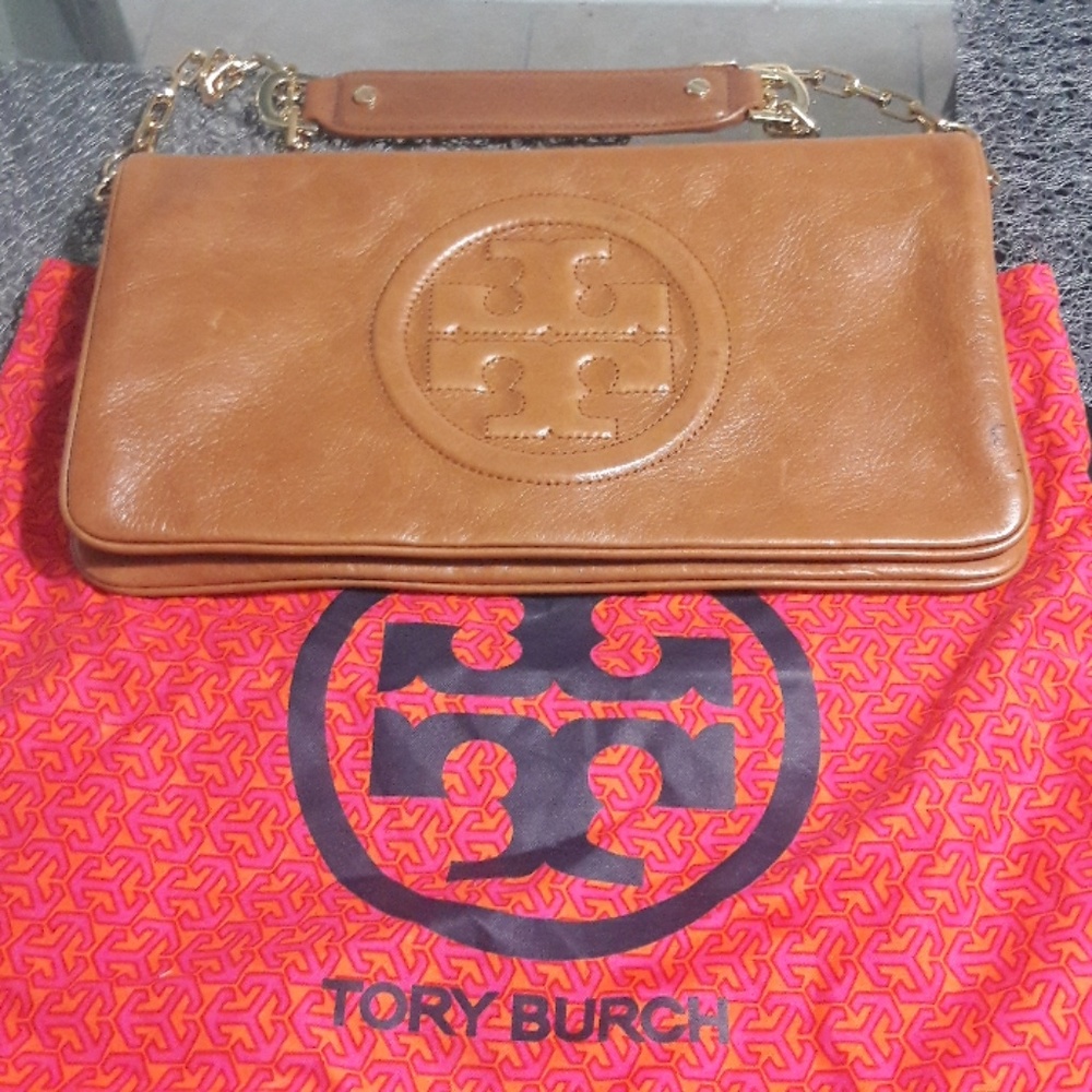 Tory Burch leather clutch