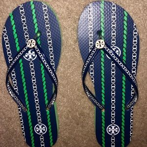 Tory Burch - Printed Flip Flops