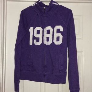 Purple pink jacket .