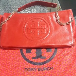 Tory Burch leather clutch