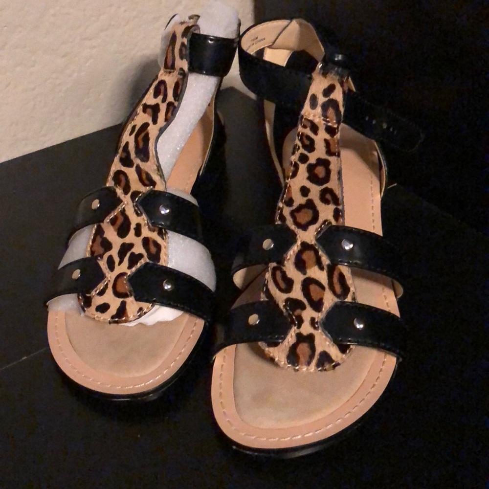 Leopard print Nine West sandals