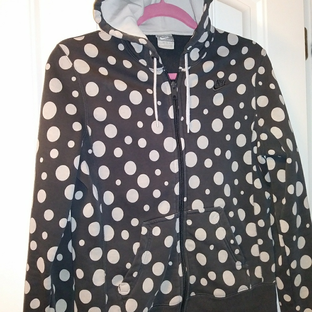 Nike hoodie with dots size medium