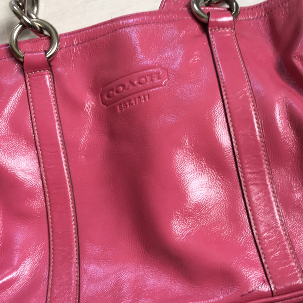 Coach pink leather purse