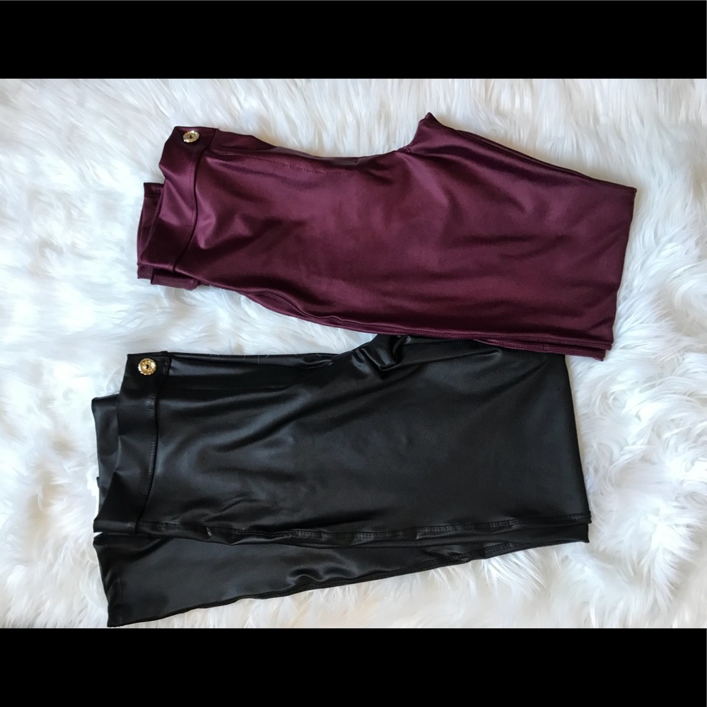 Faux leather leggings