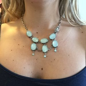 Sea foam green statement necklace