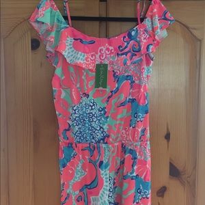 Lilly Pulitzer Med Romper NWT Coral Reef