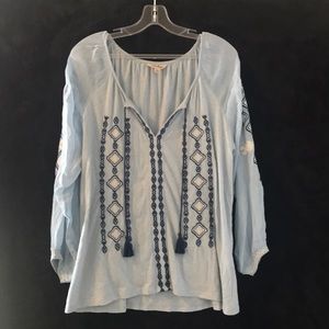 Lucky brand blue blouse