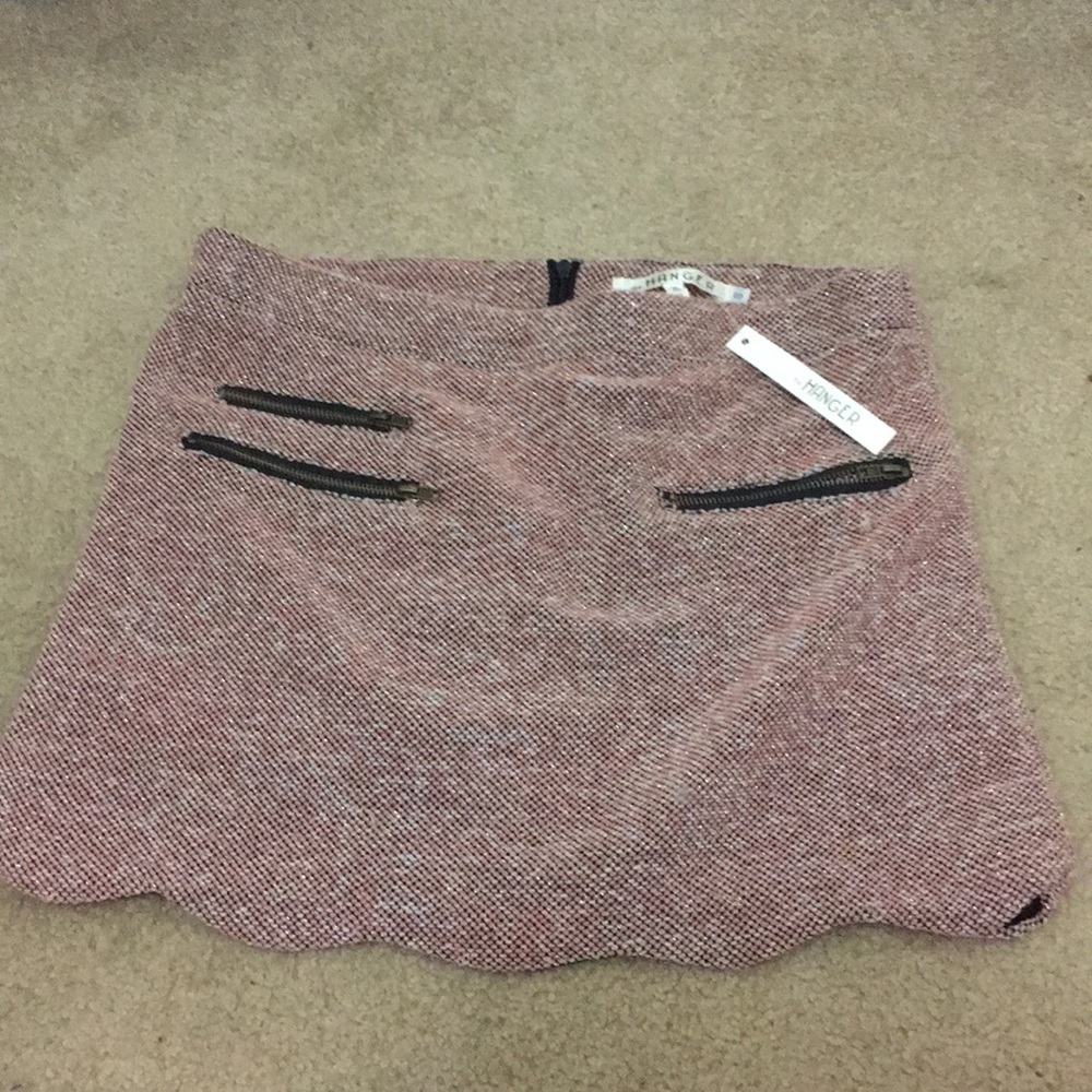 Pink glitzy tweed mini skirt s the hanger