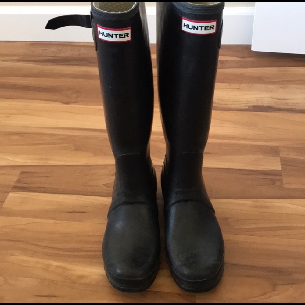 Tall Black Hunter Boots