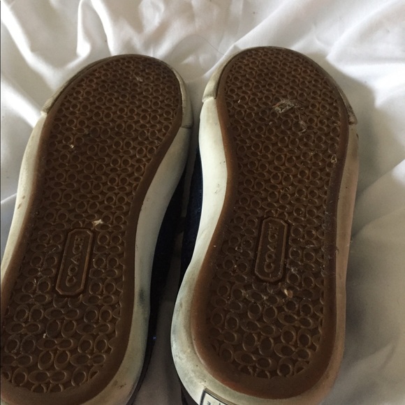 Blue sequined Coach tennis shoes - Picture 4 of 4