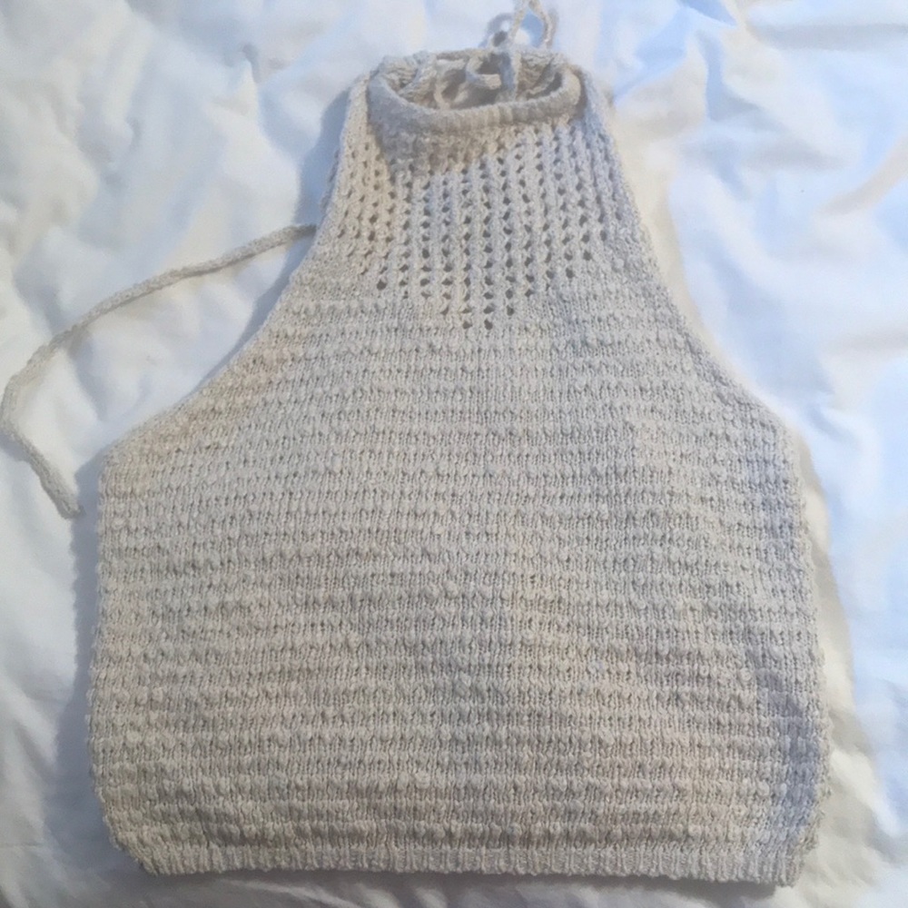 Croquet halter crop top