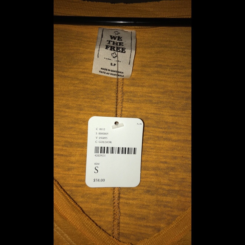 Yellow Free People Tee