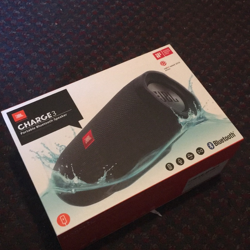 JBL Charge3 Portable Bluetooth Waterproof Speaker