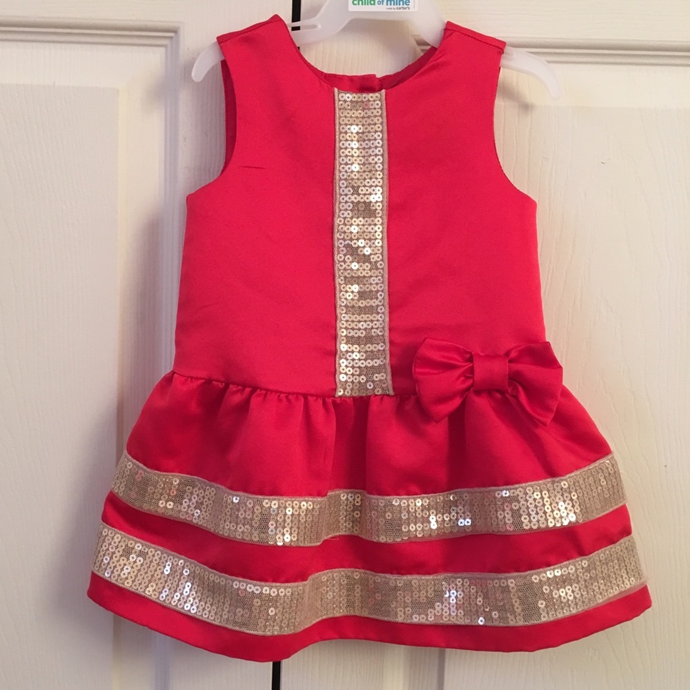 red with gold dress only