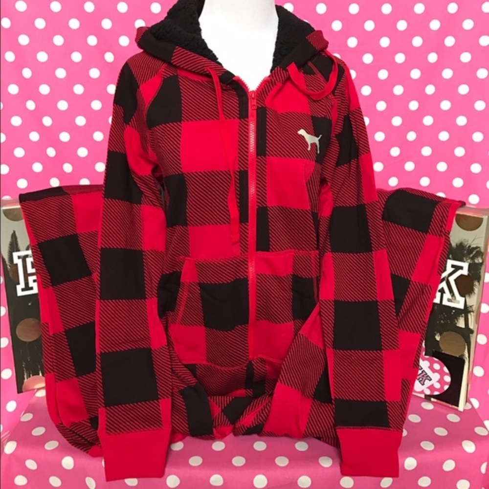 VS Pink Sherpa Lined Onesie