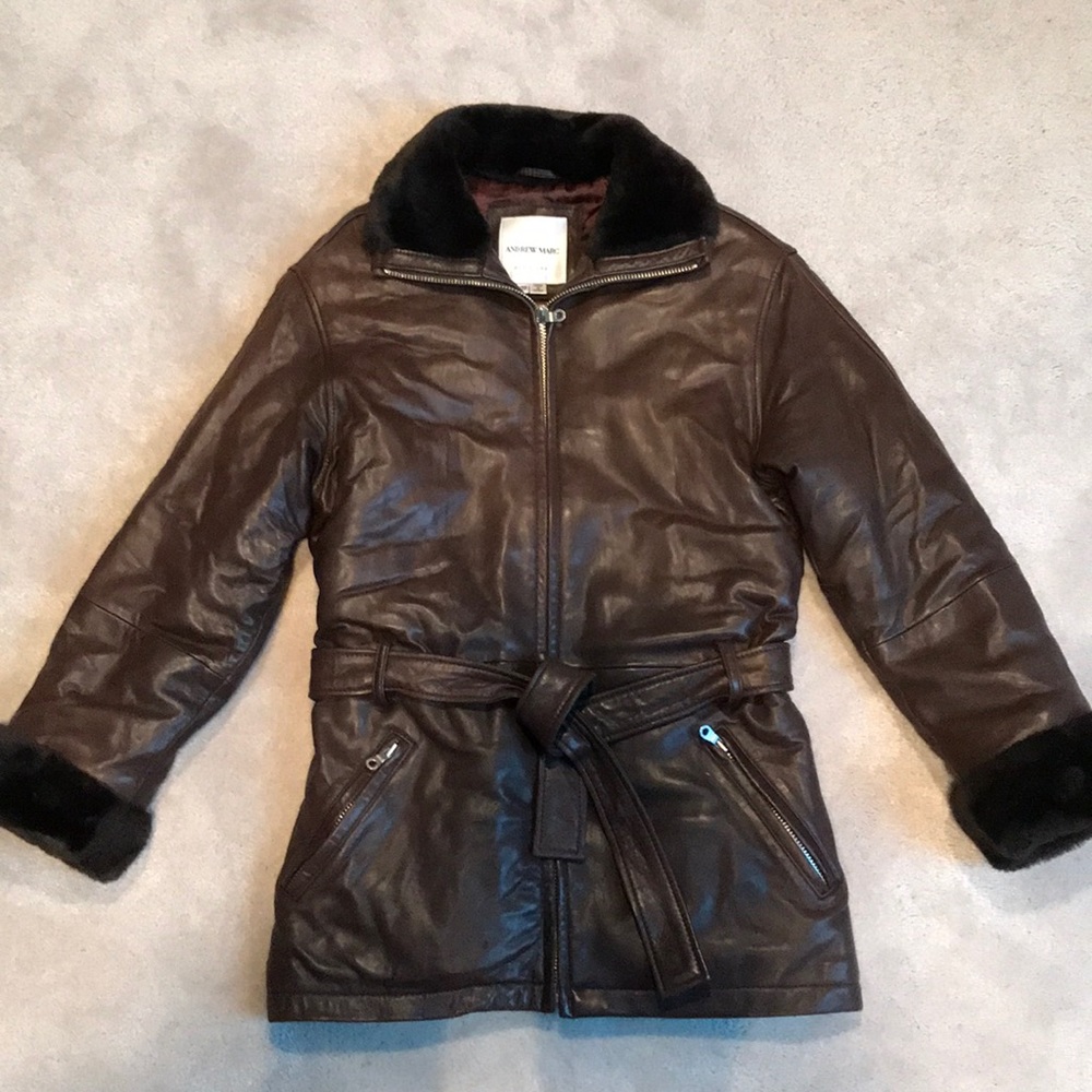 NWOT Andrew Mark leather Thermoloft jacket Xs/tp