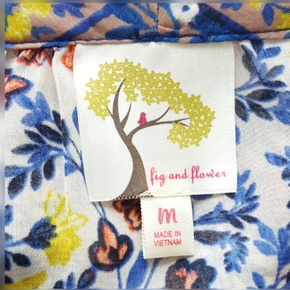 Anthropologie Fig and Flower Boho Floral Blouse - Picture 4 of 4