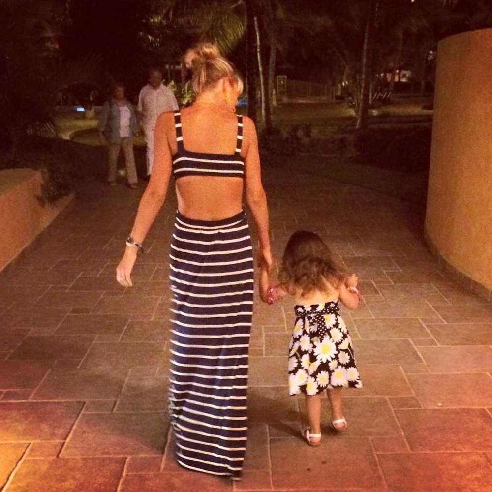 Open back maxi dress.