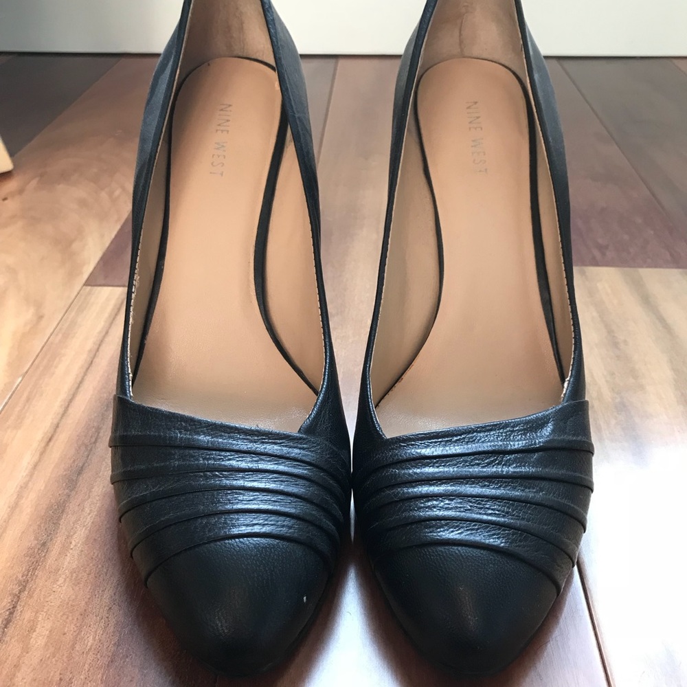 Nine West Heels, black leather.