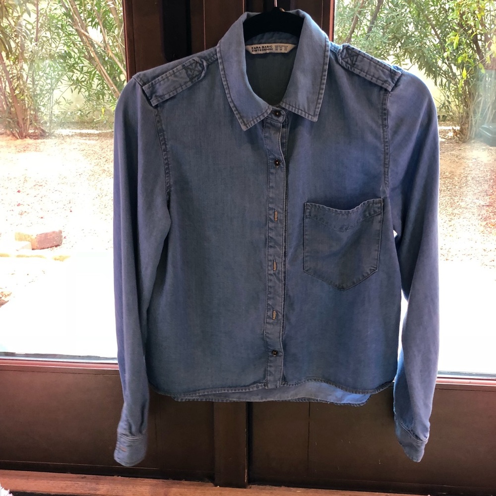 Jean button up shirt