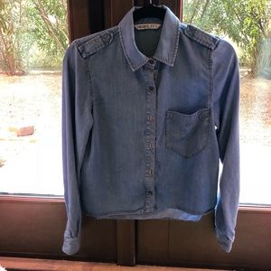 Jean button up shirt